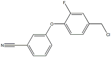 3-[4-(chloromethyl)-2-fluorophenoxy]benzonitrile 结构式