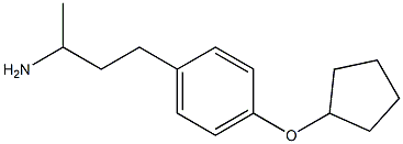 3-[4-(cyclopentyloxy)phenyl]-1-methylpropylamine 结构式