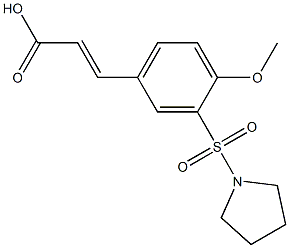 3-[4-methoxy-3-(pyrrolidine-1-sulfonyl)phenyl]prop-2-enoic acid 结构式