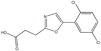 3-[5-(2,5-dichlorophenyl)-1,3-oxazol-2-yl]propanoic acid 结构式