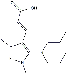 3-[5-(dipropylamino)-1,3-dimethyl-1H-pyrazol-4-yl]prop-2-enoic acid 结构式