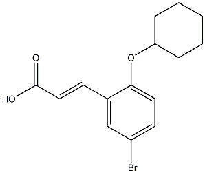 3-[5-bromo-2-(cyclohexyloxy)phenyl]prop-2-enoic acid 结构式