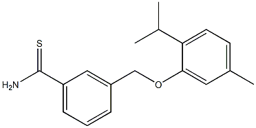 3-[5-methyl-2-(propan-2-yl)phenoxymethyl]benzene-1-carbothioamide 结构式