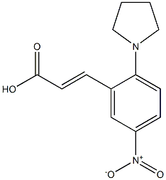 3-[5-nitro-2-(pyrrolidin-1-yl)phenyl]prop-2-enoic acid 结构式
