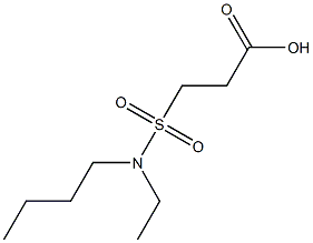 3-[butyl(ethyl)sulfamoyl]propanoic acid 结构式