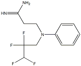 3-[phenyl(2,2,3,3-tetrafluoropropyl)amino]propanimidamide 结构式