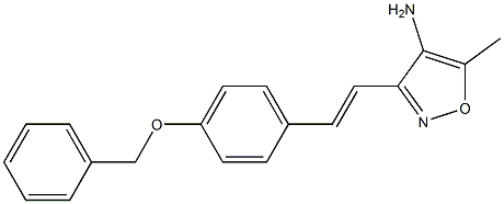 3-{(E)-2-[4-(benzyloxy)phenyl]vinyl}-5-methylisoxazol-4-amine 结构式