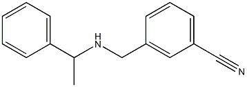 3-{[(1-phenylethyl)amino]methyl}benzonitrile 结构式