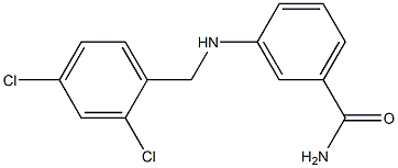 3-{[(2,4-dichlorophenyl)methyl]amino}benzamide 结构式