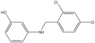 3-{[(2,4-dichlorophenyl)methyl]amino}phenol 结构式