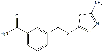 3-{[(2-amino-1,3-thiazol-5-yl)thio]methyl}benzamide 结构式