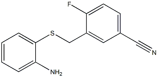 3-{[(2-aminophenyl)thio]methyl}-4-fluorobenzonitrile 结构式