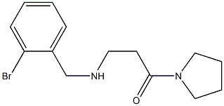 3-{[(2-bromophenyl)methyl]amino}-1-(pyrrolidin-1-yl)propan-1-one 结构式