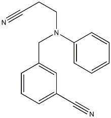 3-{[(2-cyanoethyl)(phenyl)amino]methyl}benzonitrile 结构式