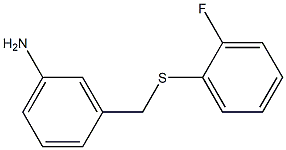 3-{[(2-fluorophenyl)sulfanyl]methyl}aniline 结构式