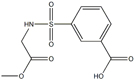 3-{[(2-methoxy-2-oxoethyl)amino]sulfonyl}benzoic acid 结构式