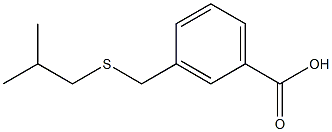 3-{[(2-methylpropyl)sulfanyl]methyl}benzoic acid 结构式