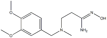 3-{[(3,4-dimethoxyphenyl)methyl](methyl)amino}-N'-hydroxypropanimidamide 结构式