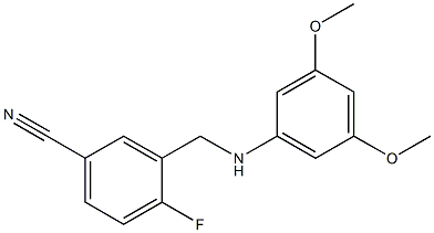 3-{[(3,5-dimethoxyphenyl)amino]methyl}-4-fluorobenzonitrile 结构式