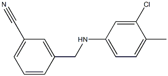 3-{[(3-chloro-4-methylphenyl)amino]methyl}benzonitrile 结构式