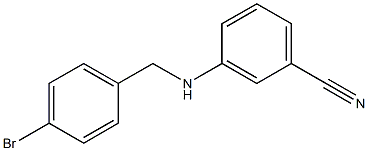 3-{[(4-bromophenyl)methyl]amino}benzonitrile 结构式