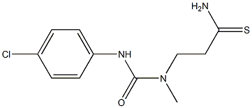 3-{[(4-chlorophenyl)carbamoyl](methyl)amino}propanethioamide 结构式