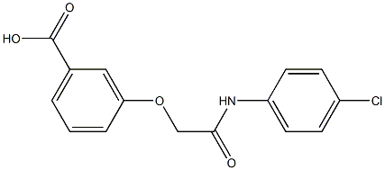 3-{[(4-chlorophenyl)carbamoyl]methoxy}benzoic acid 结构式