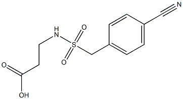 3-{[(4-cyanophenyl)methane]sulfonamido}propanoic acid 结构式