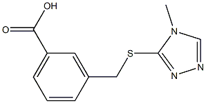 3-{[(4-methyl-4H-1,2,4-triazol-3-yl)thio]methyl}benzoic acid 结构式
