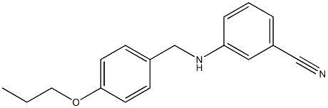 3-{[(4-propoxyphenyl)methyl]amino}benzonitrile 结构式