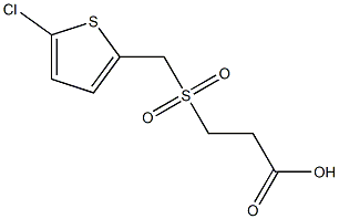 3-{[(5-chlorothien-2-yl)methyl]sulfonyl}propanoic acid 结构式