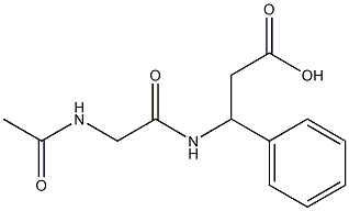 3-{[(acetylamino)acetyl]amino}-3-phenylpropanoic acid 结构式