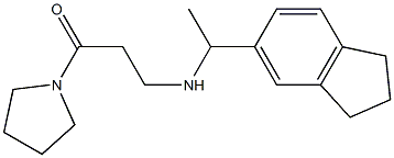 3-{[1-(2,3-dihydro-1H-inden-5-yl)ethyl]amino}-1-(pyrrolidin-1-yl)propan-1-one 结构式