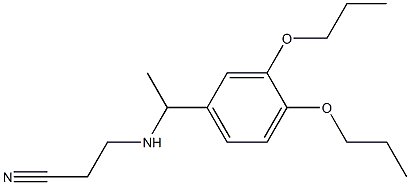 3-{[1-(3,4-dipropoxyphenyl)ethyl]amino}propanenitrile 结构式