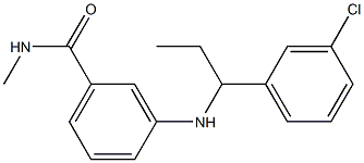 3-{[1-(3-chlorophenyl)propyl]amino}-N-methylbenzamide 结构式