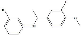 3-{[1-(3-fluoro-4-methoxyphenyl)ethyl]amino}phenol 结构式