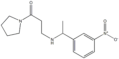3-{[1-(3-nitrophenyl)ethyl]amino}-1-(pyrrolidin-1-yl)propan-1-one 结构式