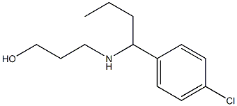 3-{[1-(4-chlorophenyl)butyl]amino}propan-1-ol 结构式