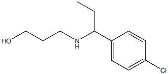 3-{[1-(4-chlorophenyl)propyl]amino}propan-1-ol 结构式