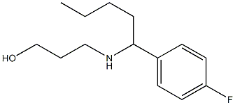 3-{[1-(4-fluorophenyl)pentyl]amino}propan-1-ol 结构式