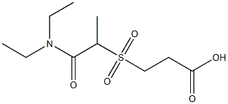 3-{[1-(diethylcarbamoyl)ethane]sulfonyl}propanoic acid 结构式