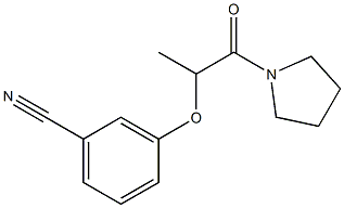 3-{[1-oxo-1-(pyrrolidin-1-yl)propan-2-yl]oxy}benzonitrile 结构式