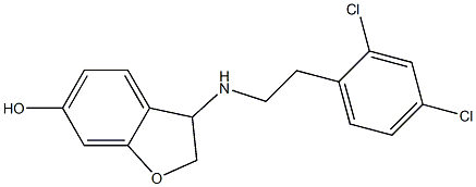 3-{[2-(2,4-dichlorophenyl)ethyl]amino}-2,3-dihydro-1-benzofuran-6-ol 结构式