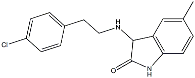 3-{[2-(4-chlorophenyl)ethyl]amino}-5-methyl-2,3-dihydro-1H-indol-2-one 结构式