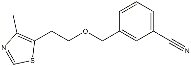 3-{[2-(4-methyl-1,3-thiazol-5-yl)ethoxy]methyl}benzonitrile 结构式