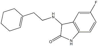 3-{[2-(cyclohex-1-en-1-yl)ethyl]amino}-5-fluoro-2,3-dihydro-1H-indol-2-one 结构式