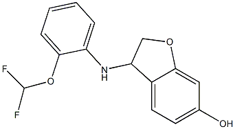 3-{[2-(difluoromethoxy)phenyl]amino}-2,3-dihydro-1-benzofuran-6-ol 结构式