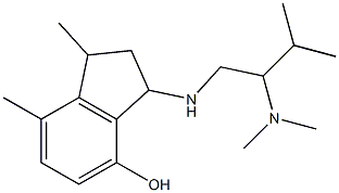 3-{[2-(dimethylamino)-3-methylbutyl]amino}-1,7-dimethyl-2,3-dihydro-1H-inden-4-ol 结构式