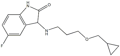 3-{[3-(cyclopropylmethoxy)propyl]amino}-5-fluoro-2,3-dihydro-1H-indol-2-one 结构式