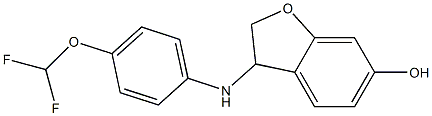 3-{[4-(difluoromethoxy)phenyl]amino}-2,3-dihydro-1-benzofuran-6-ol 结构式